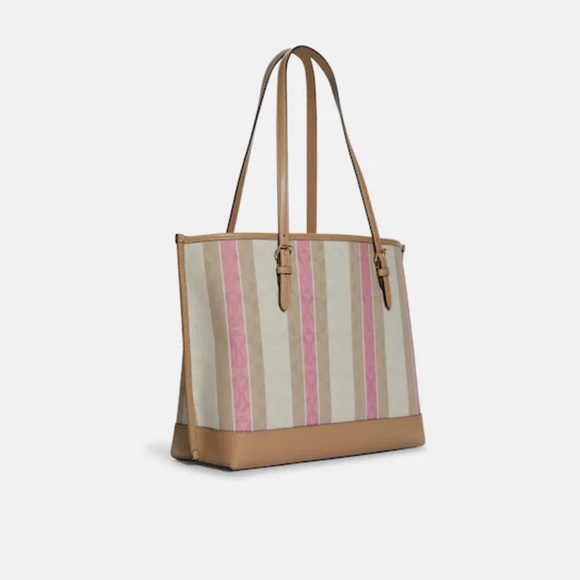 Coach Mollie Tote In Signature Jacquard With Stripes - Picture 9 of 12